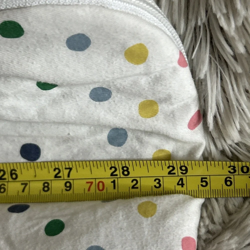 Kyte Baby Sleep Sack Small Rainbow Polka Dot White Bamboo‎ 1.0 Tog Unisex EUC